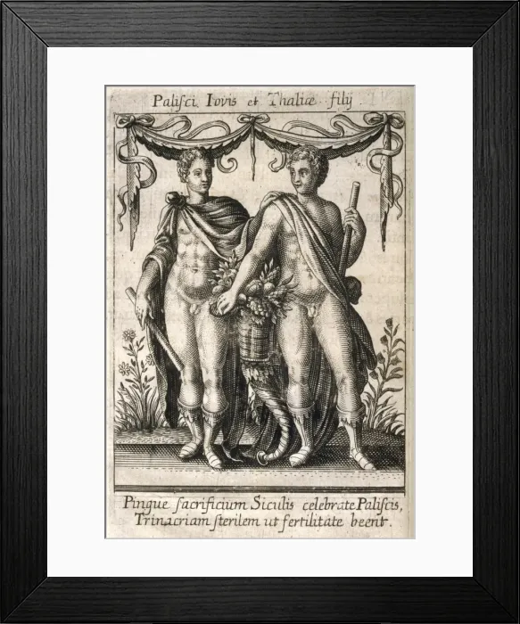 Framed Print : PALICI. The PALICI, sons of Zeus and Thalia, whose oracle was consulted Framed Print : PALICI. The PALICI, sons of Zeus and Thalia, whose oracle was consulted