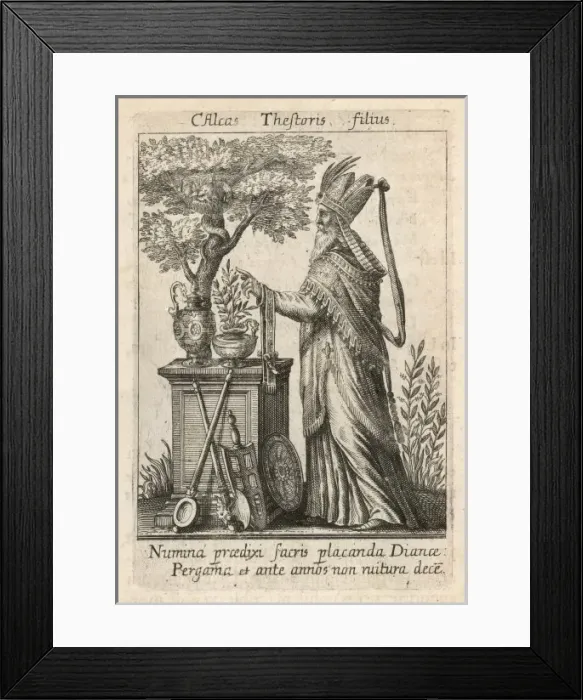 Framed Print : CALCHAS, Greek soothsayer who correctly predicted duration of Trojan War Framed Print : CALCHAS, Greek soothsayer who correctly predicted duration of Trojan War