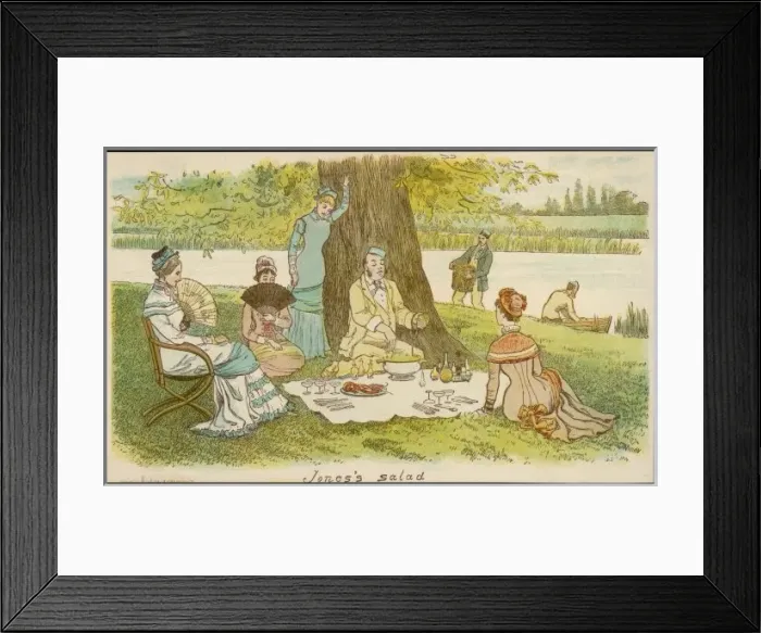Framed Print : Picnic / Caldecott / Graphic Framed Print : Picnic / Caldecott / Graphic