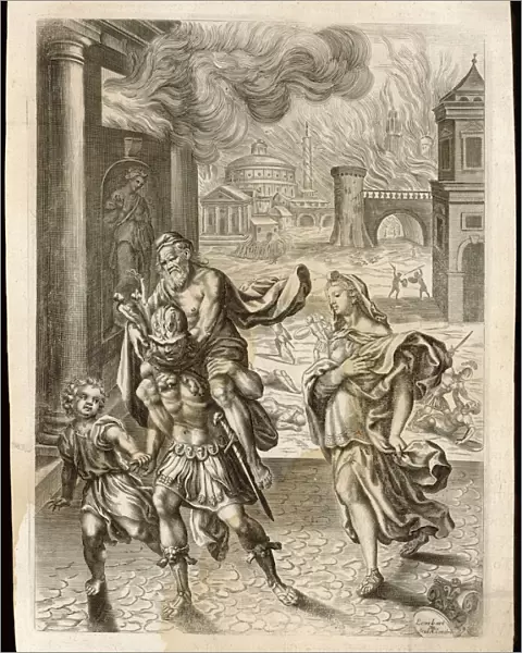 Aeneas Flees from Troy