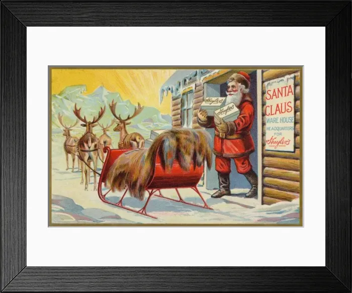 Framed Print : Santa and Sleigh Framed Print : Santa and Sleigh