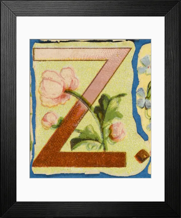 Framed Print : FLOWER Z. Flowery Z Date: 1890s Framed Print : FLOWER Z. Flowery Z Date: 1890s