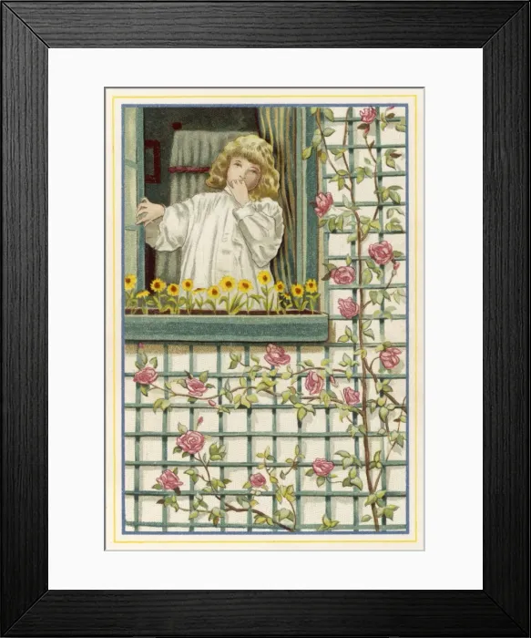 Framed Print : Girl at a Window 1894 Framed Print : Girl at a Window 1894