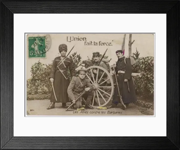 Framed Print : Ww1 Postcard Allies 1915 Framed Print : Ww1 Postcard Allies 1915