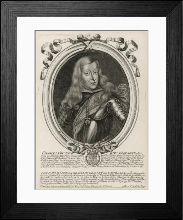 Framed Print : CARLOS II king of Spain, known as The Bad Framed Print : CARLOS II king of Spain, known as The Bad