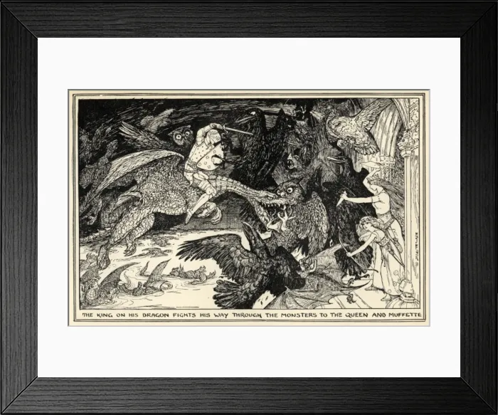 Framed Print : King on Dragon