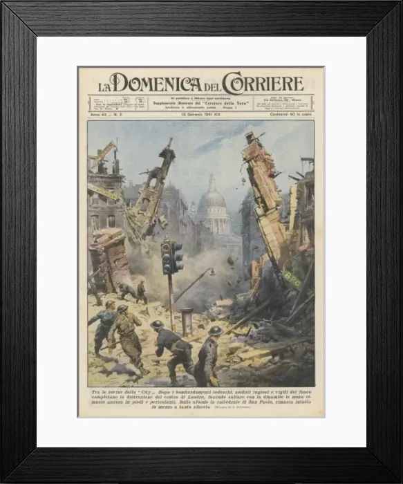 Framed Print : Bomb Damage in London Framed Print : Bomb Damage in London