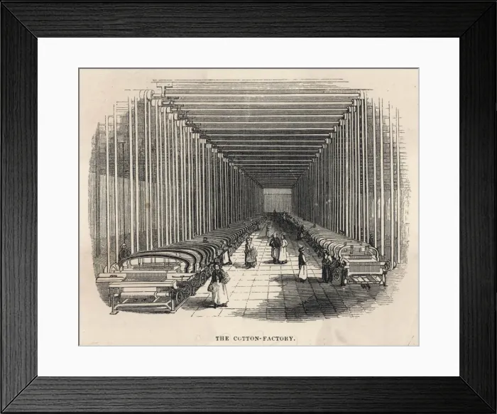 Framed Print : Cotton Factory Interior Framed Print : Cotton Factory Interior