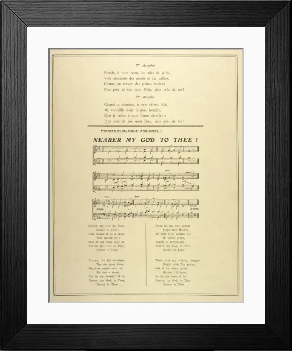 Framed Print : Titanic / Music Sheet (Fr) Framed Print : Titanic / Music Sheet (Fr)