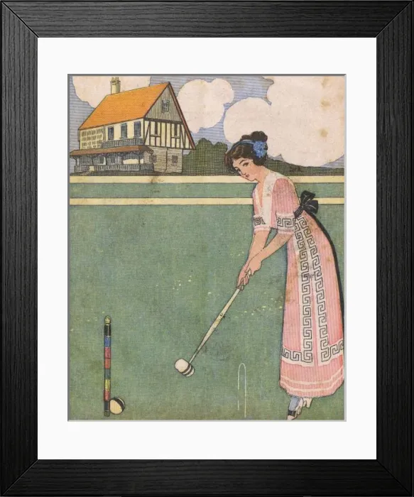 Framed Print : Croquet Winner 1913 Framed Print : Croquet Winner 1913