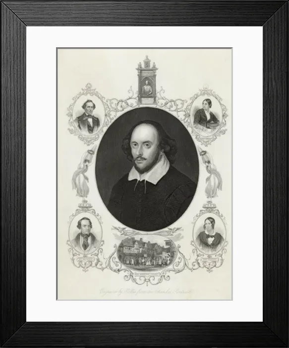 Framed Print : Shakespeare / Chan / Hollis Framed Print : Shakespeare / Chan / Hollis