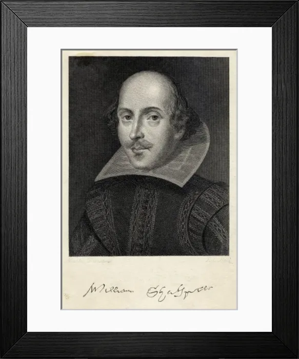 Framed Print : Shakespeare / Droes / Bell Framed Print : Shakespeare / Droes / Bell