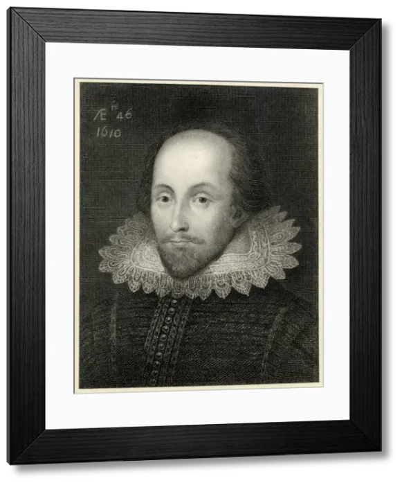 Framed Print : Shakespeare / Janssen / Anon Framed Print : Shakespeare / Janssen / Anon