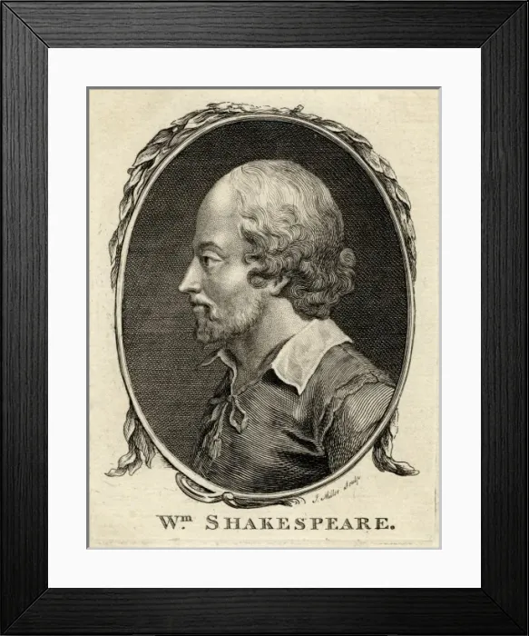 Framed Print : Shakespeare / Miller / Bust Framed Print : Shakespeare / Miller / Bust