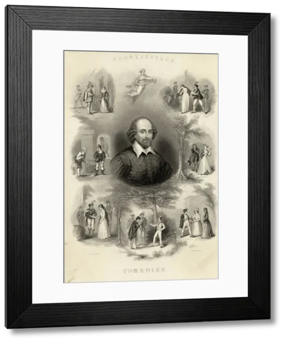 Framed Print : Shakespeare / G bach / Scene Framed Print : Shakespeare / G bach / Scene