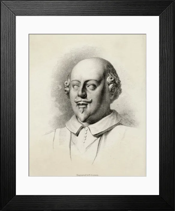 Framed Print : Shakespeare / Scriven / Bust Framed Print : Shakespeare / Scriven / Bust