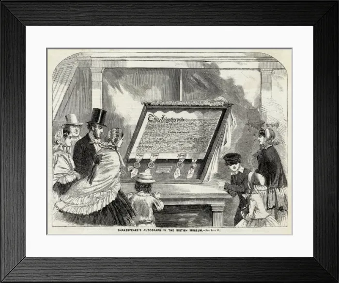 Framed Print : Shakespeare / Autograph Framed Print : Shakespeare / Autograph