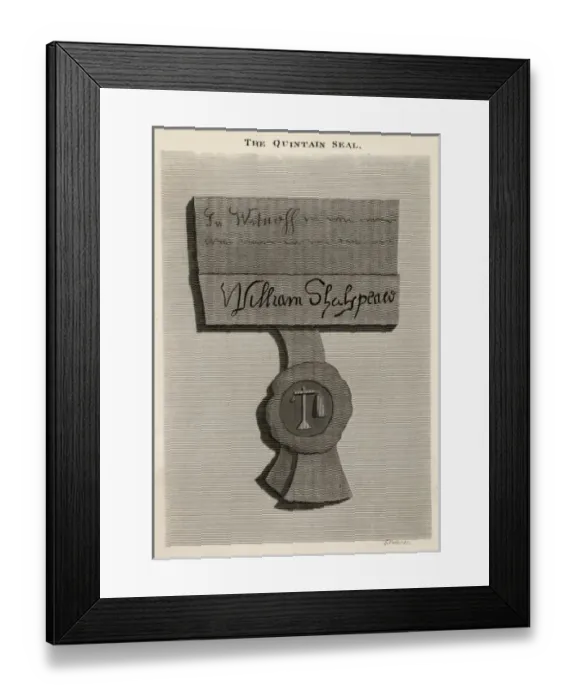 Framed Print : Shakespeare / Quintain Sl Framed Print : Shakespeare / Quintain Sl