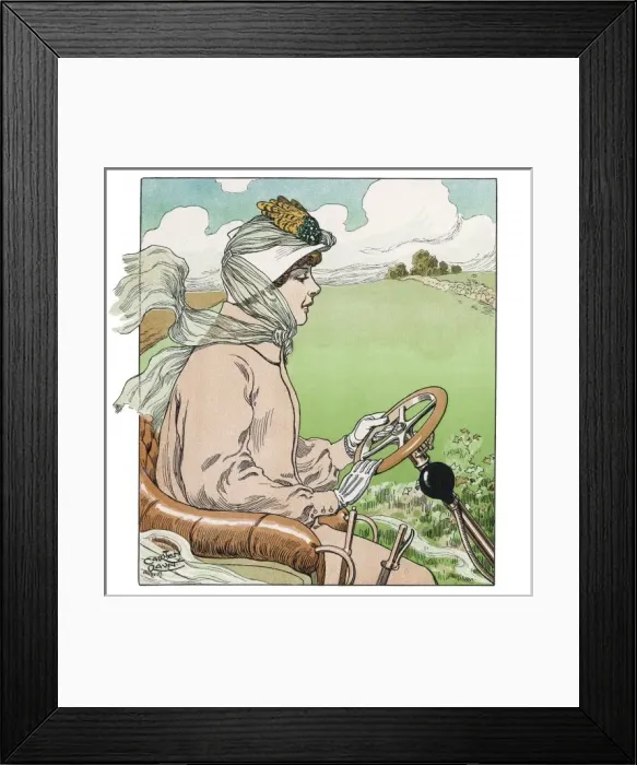 Framed Print : Danish Lady Motorist Framed Print : Danish Lady Motorist