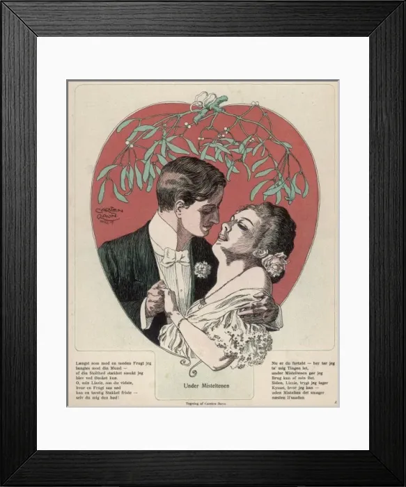 Framed Print : Mistletoe Kiss Framed Print : Mistletoe Kiss