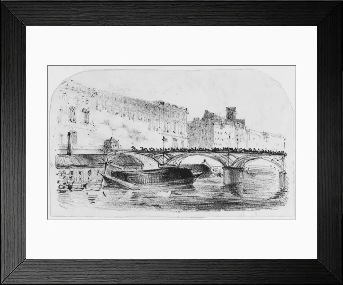 Framed Print : Mob on Pont Des Arts Framed Print : Mob on Pont Des Arts