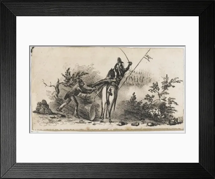 Framed Print : Horse Soldier Attacked Framed Print : Horse Soldier Attacked