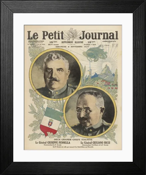 Framed Print : Italian Generals Wwi
