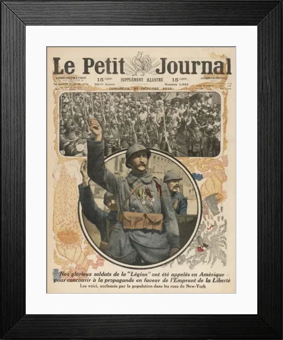 Framed Print : French Troops in NY Framed Print : French Troops in NY