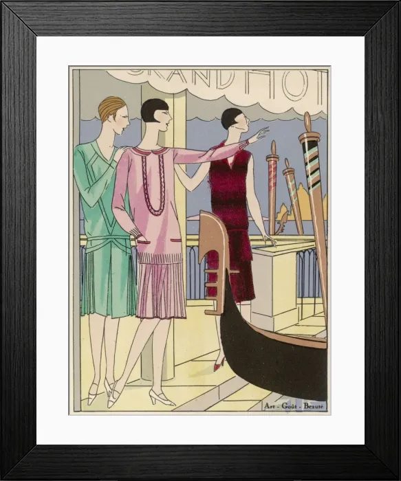 Framed Print : Ladies at Venice 1926 Framed Print : Ladies at Venice 1926