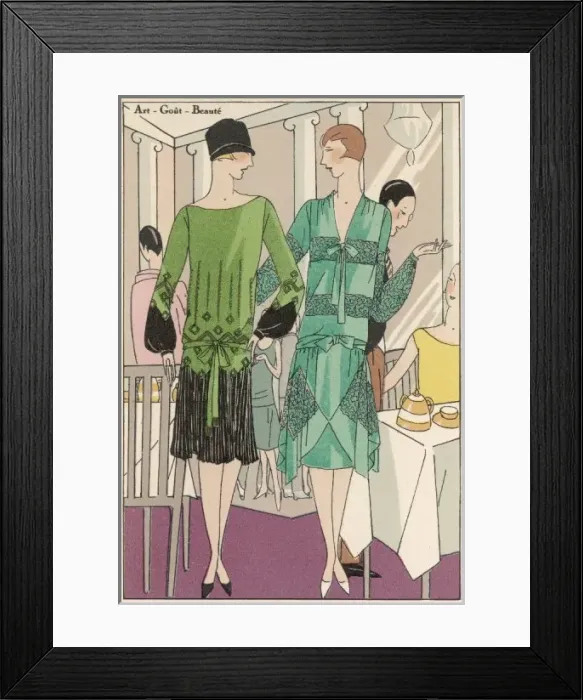 Framed Print : Dinner Dresses 1926 Framed Print : Dinner Dresses 1926