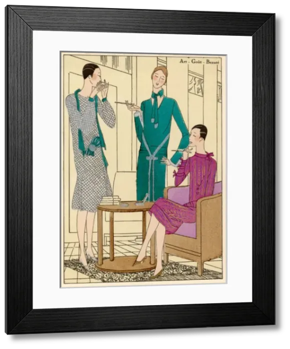 Framed Print : Three Smokers 1926 Framed Print : Three Smokers 1926