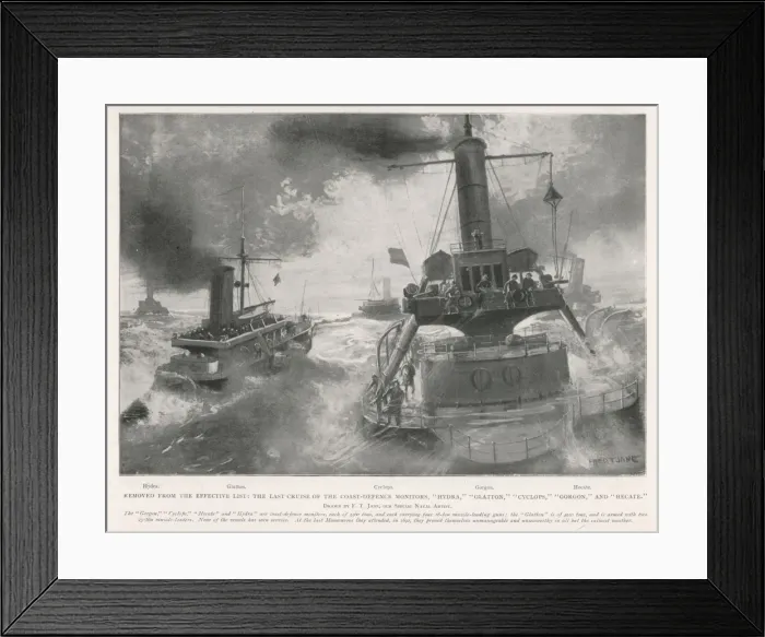 Framed Print : Five Steam Warships Framed Print : Five Steam Warships