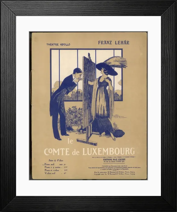 Framed Print : Lehar Operetta Cover Framed Print : Lehar Operetta Cover