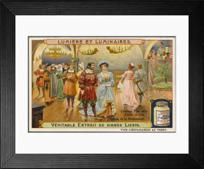 Framed Print : French Town Hall Lit Framed Print : French Town Hall Lit