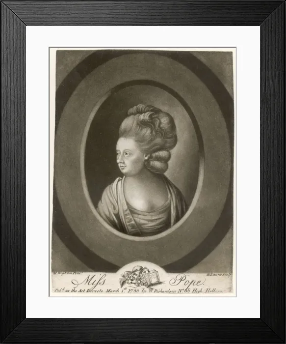 Framed Print : Jane Pope Mezzotint Framed Print : Jane Pope Mezzotint