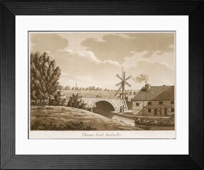 Framed Print : Thames Head & Bridge Framed Print : Thames Head & Bridge