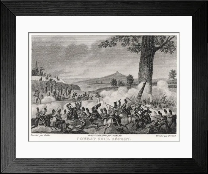 Framed Print : Battle of Befort 1815 Framed Print : Battle of Befort 1815