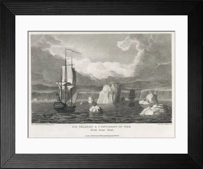 Framed Print : Icebergs in 1814 Framed Print : Icebergs in 1814