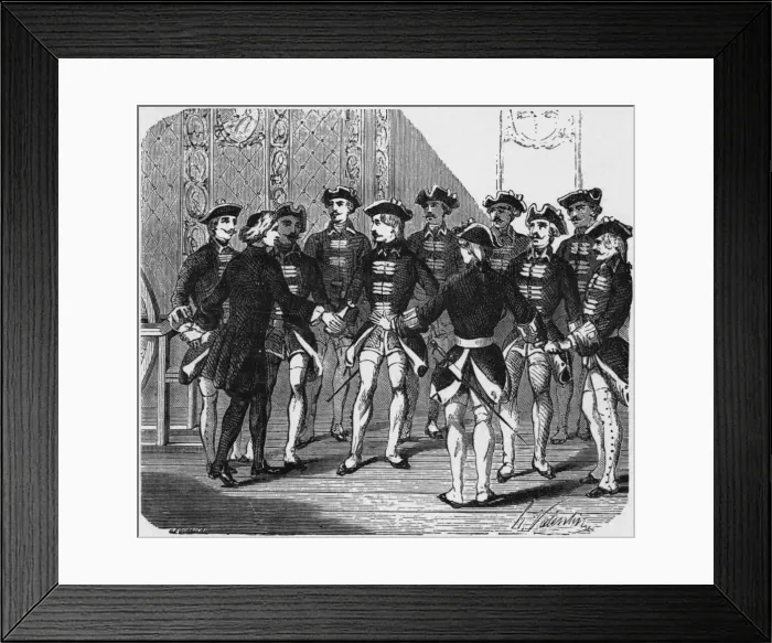 Framed Print : Nollet Experiment Framed Print : Nollet Experiment
