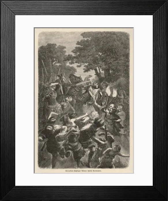 Framed Print : Germans Ambush Romans Framed Print : Germans Ambush Romans