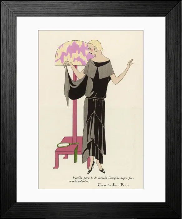 Framed Print : Patou Evening Dress