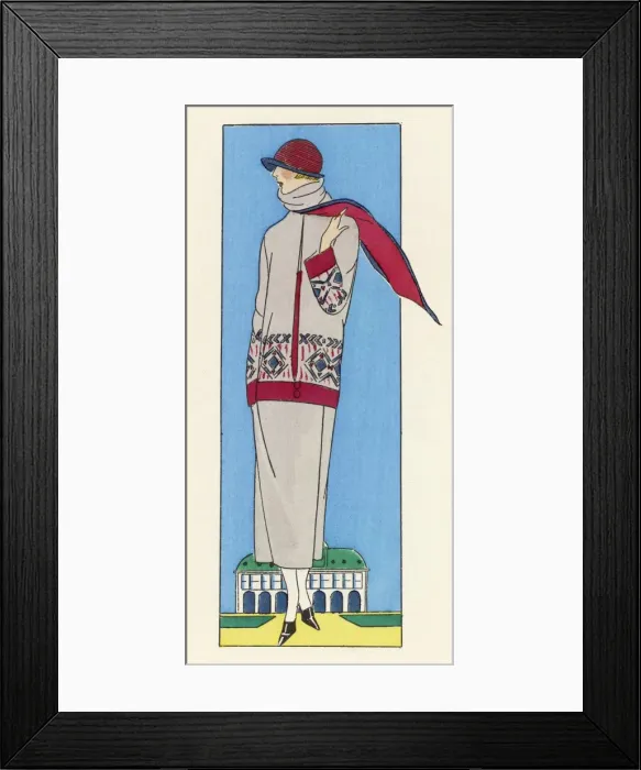 Framed Print : Woman in Outdoor Dress Framed Print : Woman in Outdoor Dress