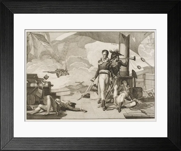 Framed Print : Bompard Naval Action Framed Print : Bompard Naval Action