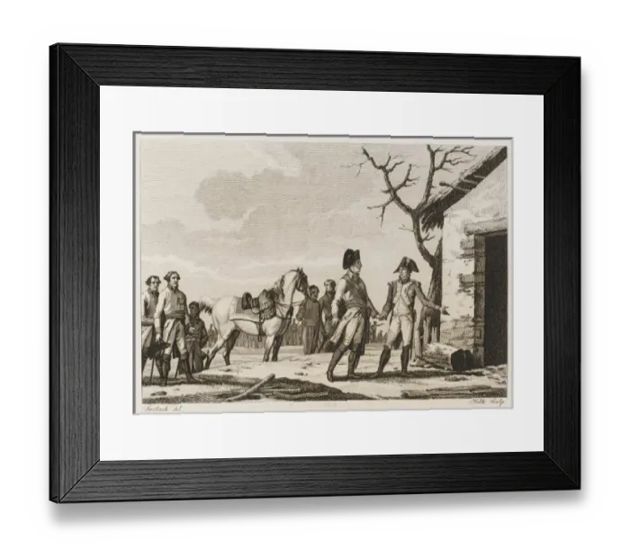 Framed Print : Napoleon Meets Franz II Framed Print : Napoleon Meets Franz II