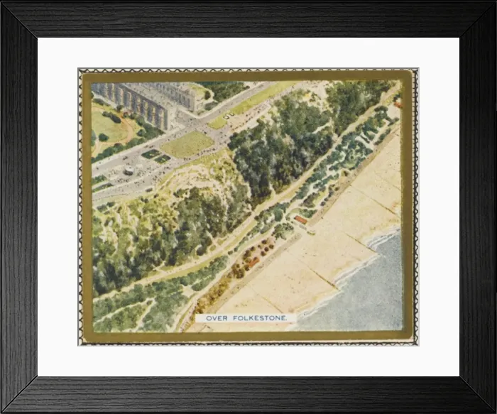 Framed Print : Folkestone from Above Framed Print : Folkestone from Above