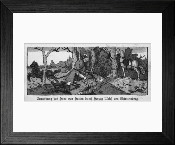 Framed Print : Von Hutten Murdered Framed Print : Von Hutten Murdered