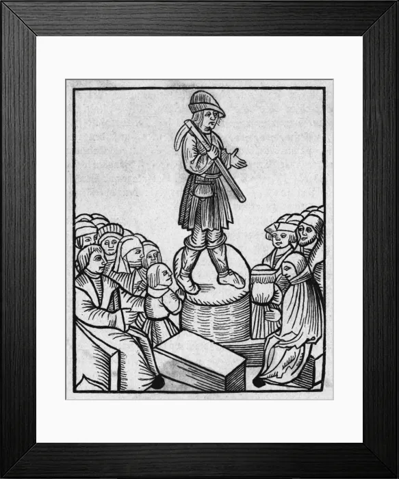 Framed Print : Peasant Preaching Framed Print : Peasant Preaching