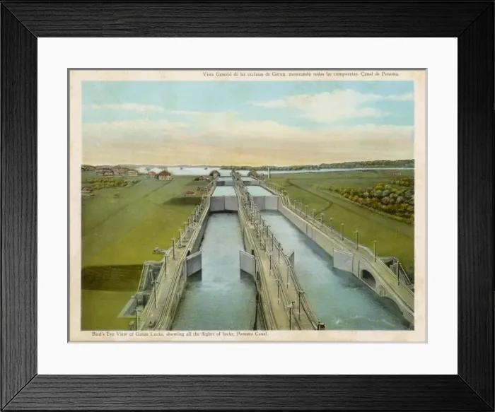 Framed Print : Gatun Lock Aerial View Framed Print : Gatun Lock Aerial View