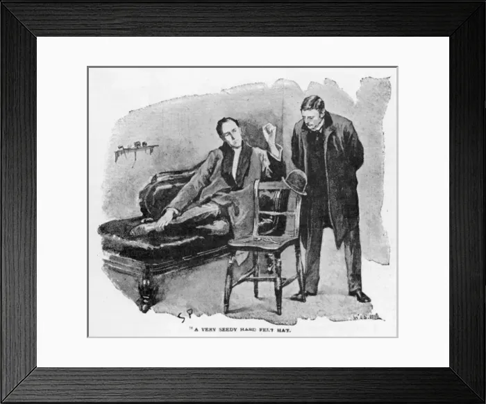 Framed Print : Holmes  /  Blue Carbuncle