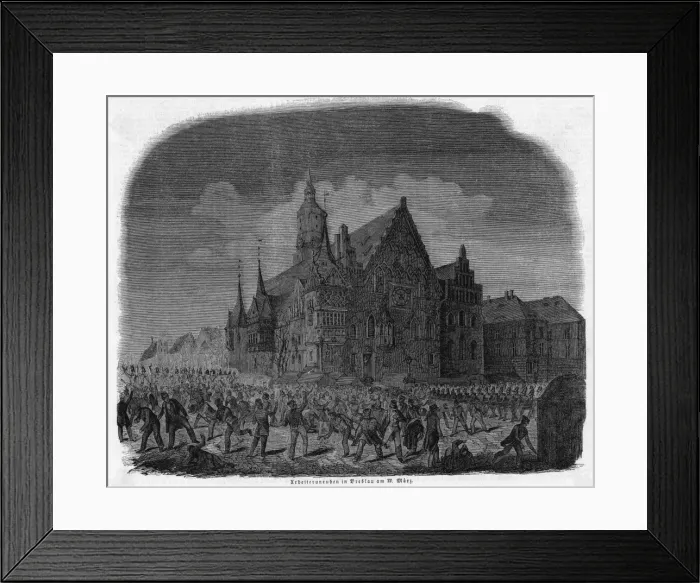 Framed Print : German Workers Riot Framed Print : German Workers Riot